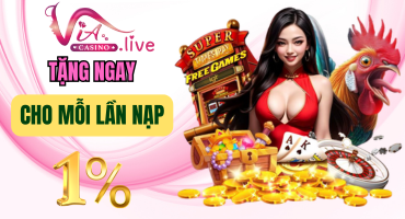 KHUYẾN MÃI tặng ngay 1% cho mỗi lần nập tại via casino